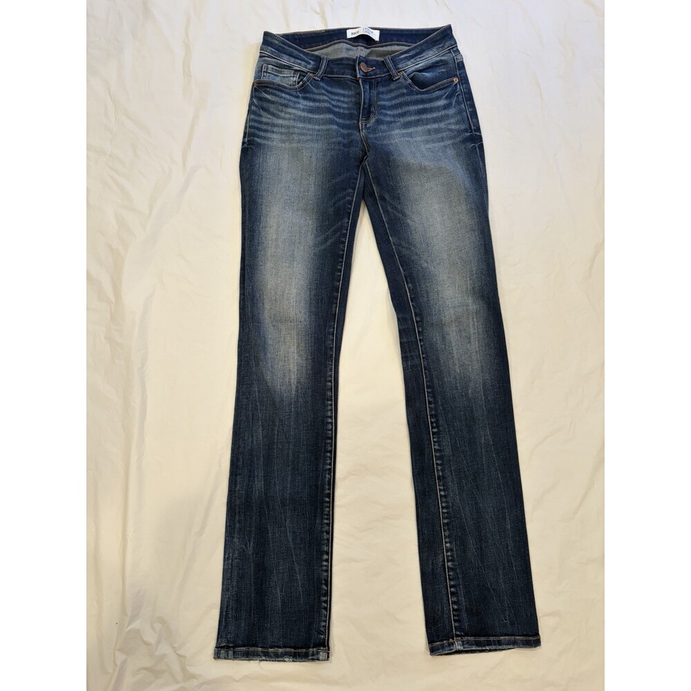 BKE Stella Jeans Womenn's 26x33.5 Blue Med Wash Slim Fit Low Rise Straight